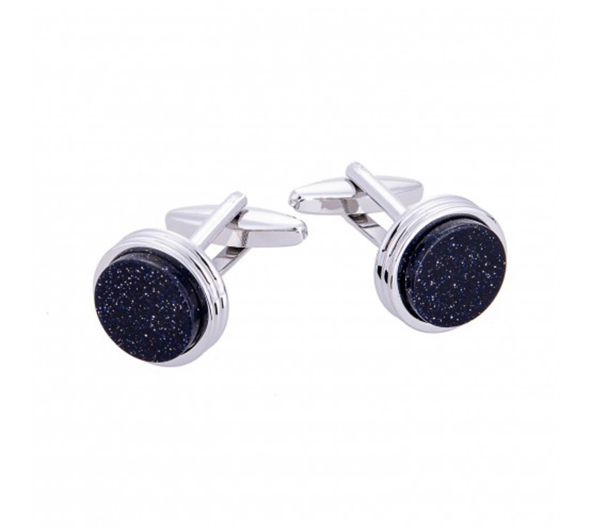 Octagonal Blue Goldstone Cufflinks