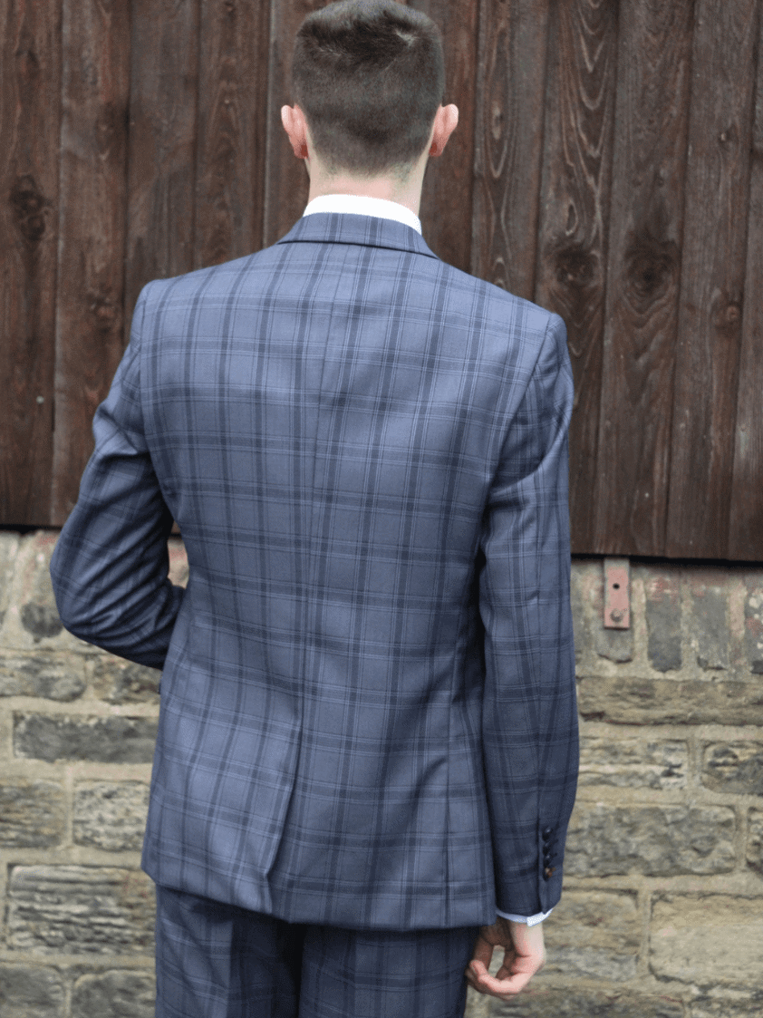 Grey Jose Checked 2piece Suit