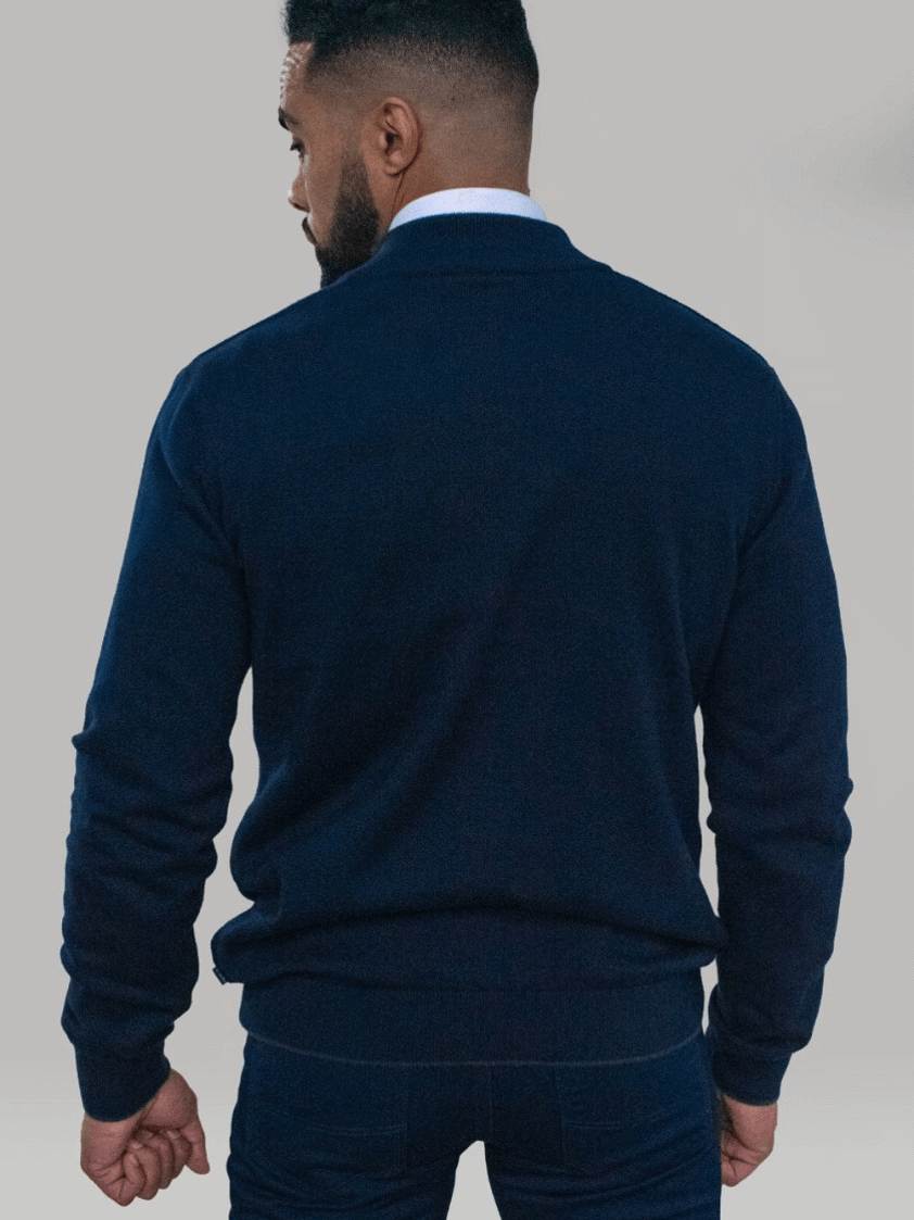 Navy Kyle Half Zip Jumper