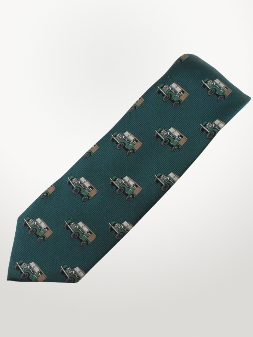 Green 4x4 Landrover Print Tie