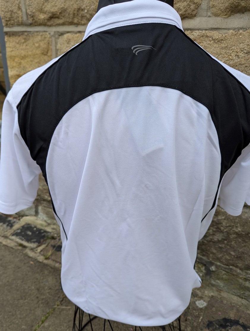 White/Black Ilkley Grammar School Unisex Polo 34-44" Chest