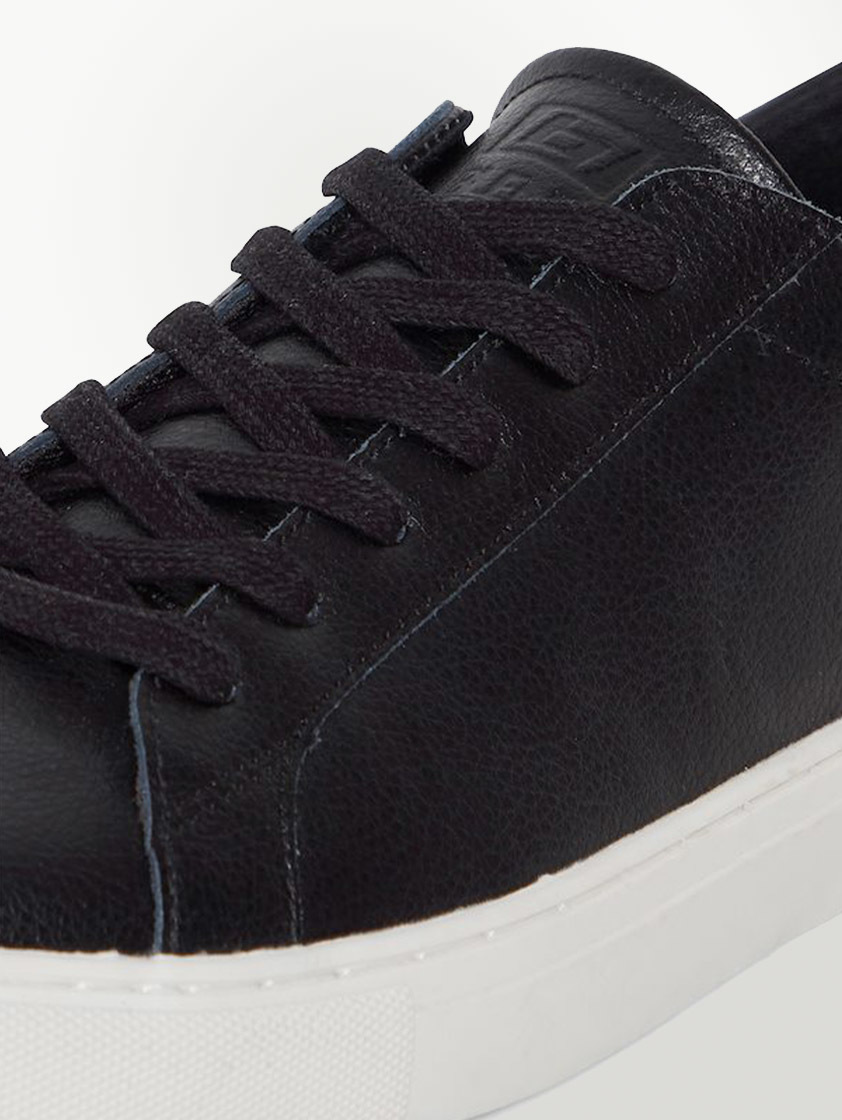 Black Leather Trainers