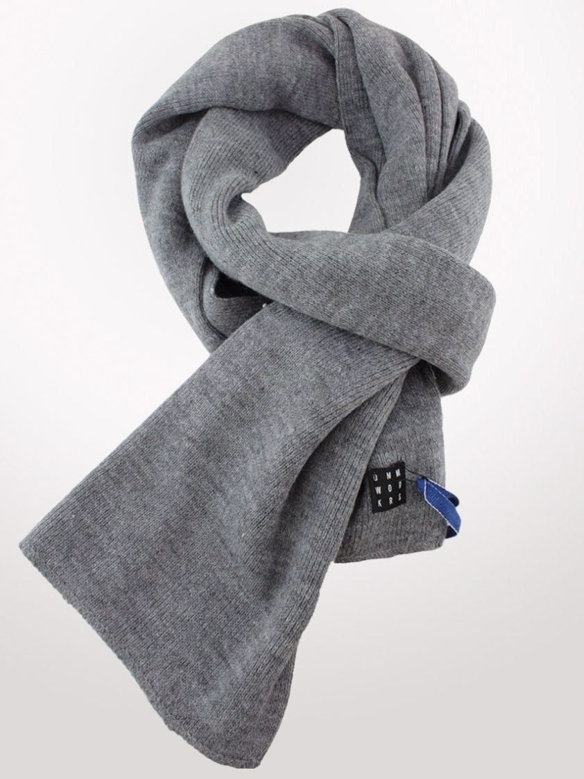 Grey Blend Knitted Scarf