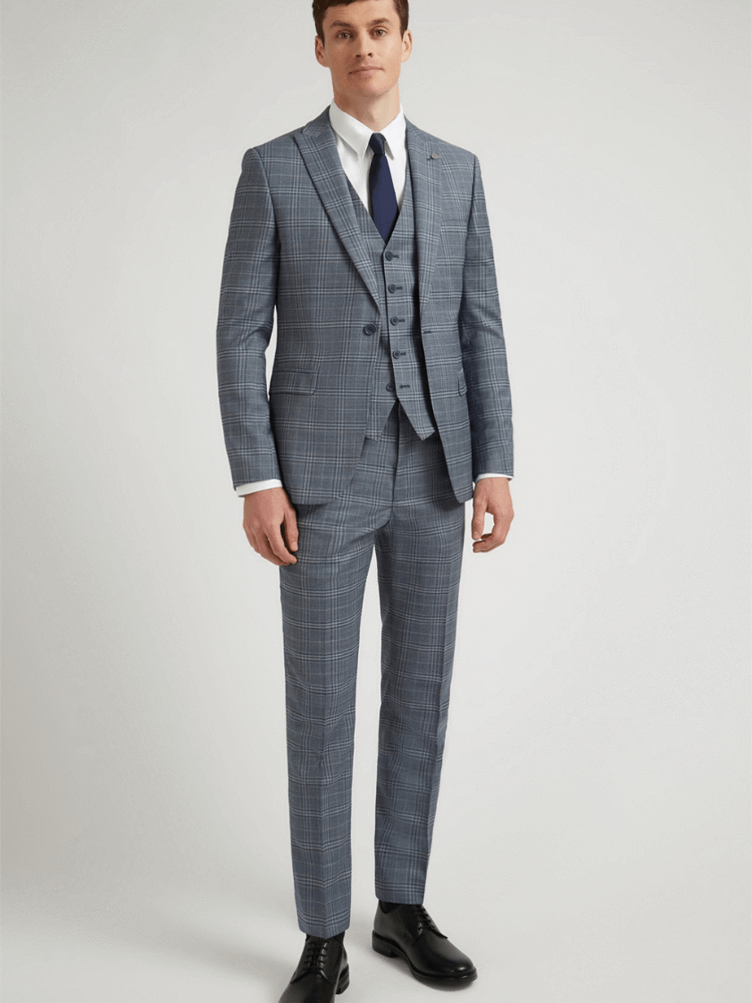 Dusty Blue 3 piece Arran Slim Fit Suit