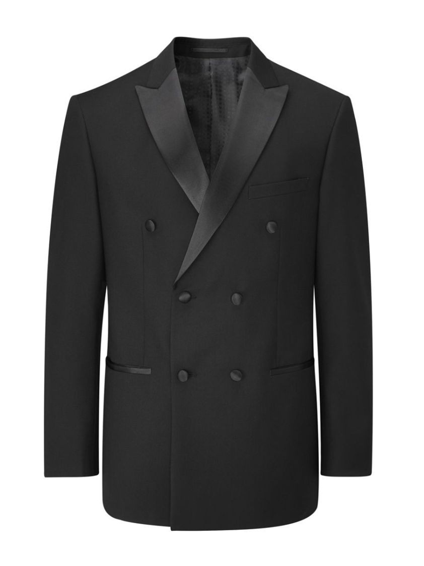 Black Sinatra Slim Fit Dinner Suit with Double Breasted Jacket