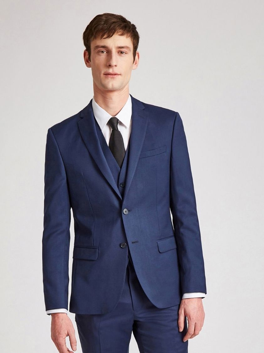 Blue Panama Three Piece Suit