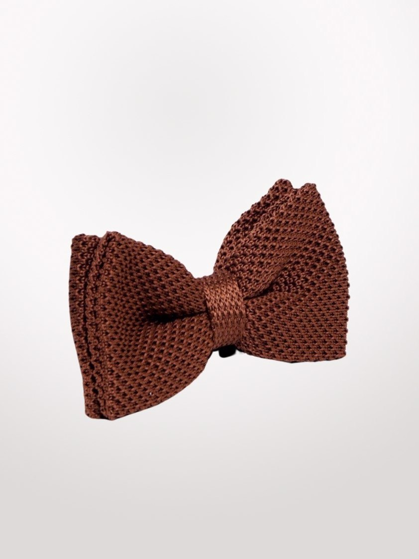 Brown Knitted Bowtie