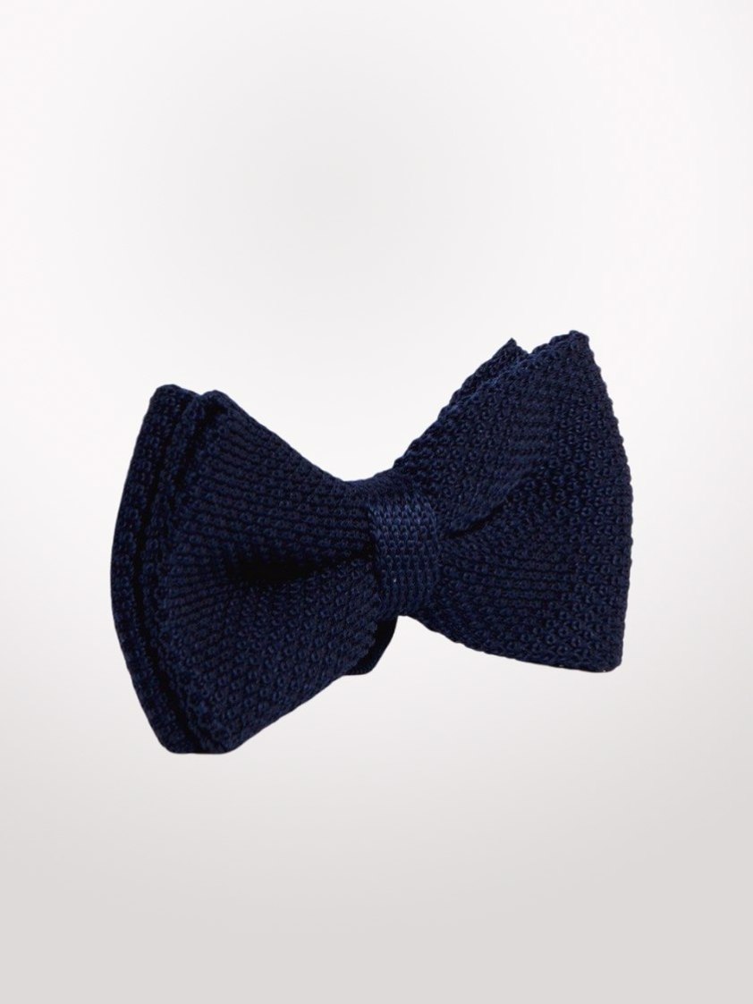 Navy Knitted Bowtie