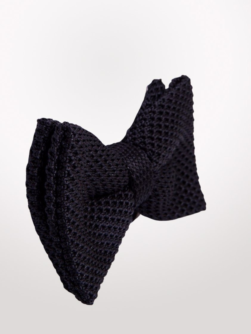 Black Knitted Bowtie