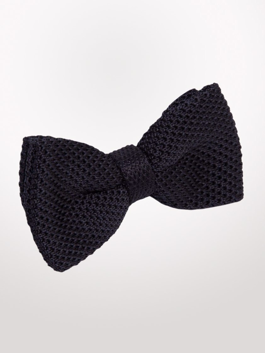 Black Knitted Bowtie