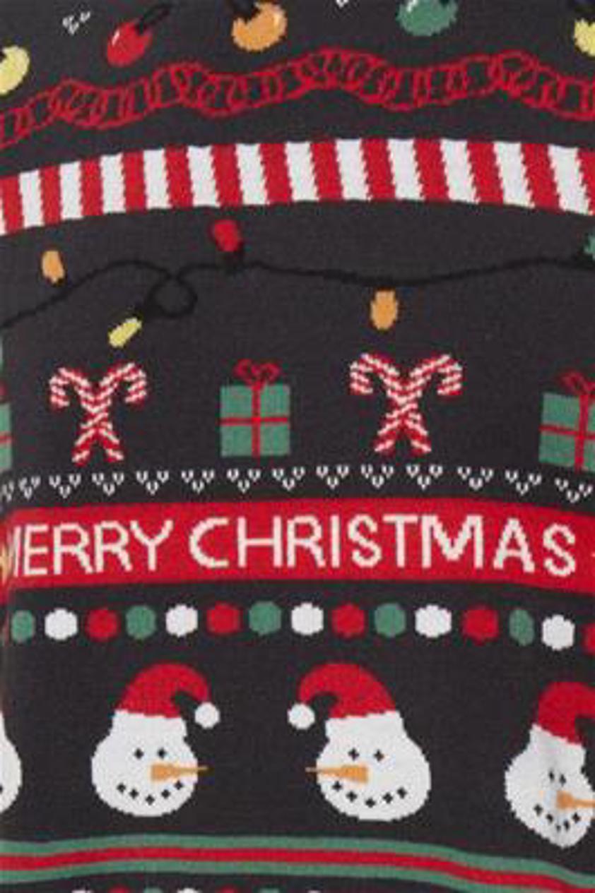 Dark Navy Knitted Christmas Pullover