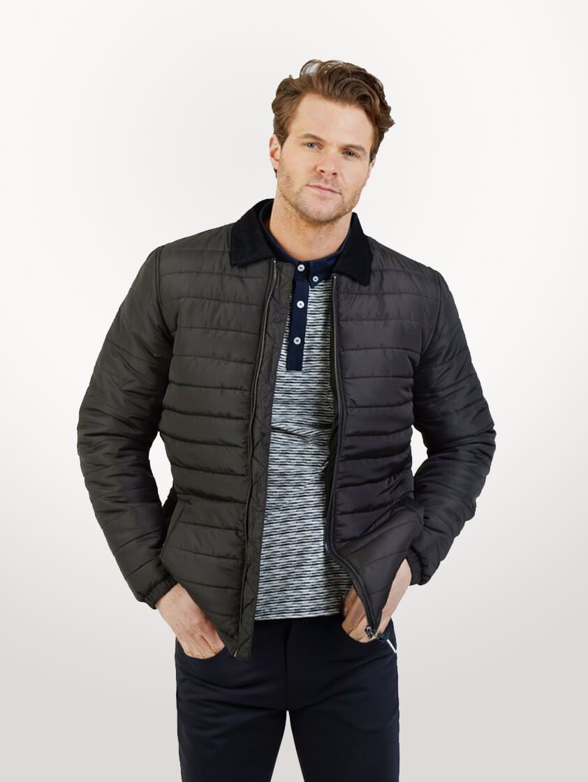 Black Roman Quilted Jacket