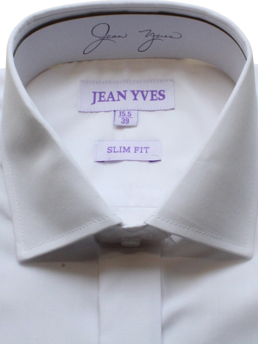 White Jean Yves Slim Fit Standard Collar Shirt