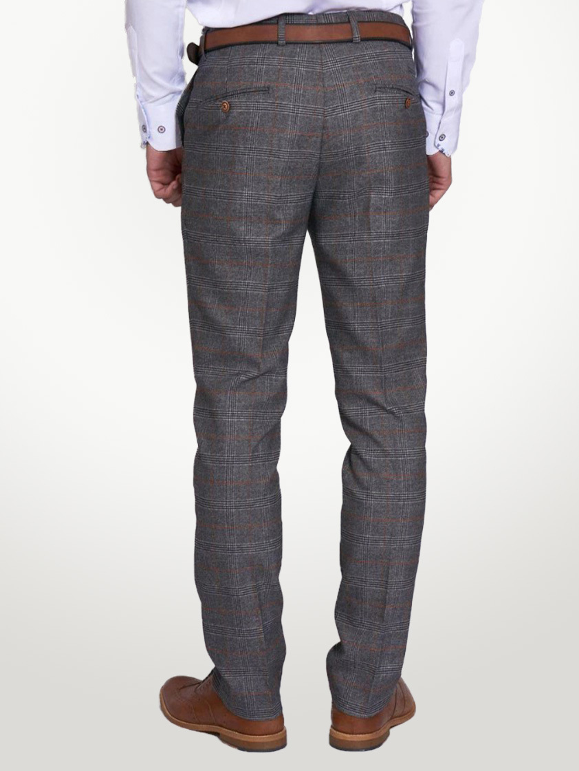 Grey Jenson Check Trousers