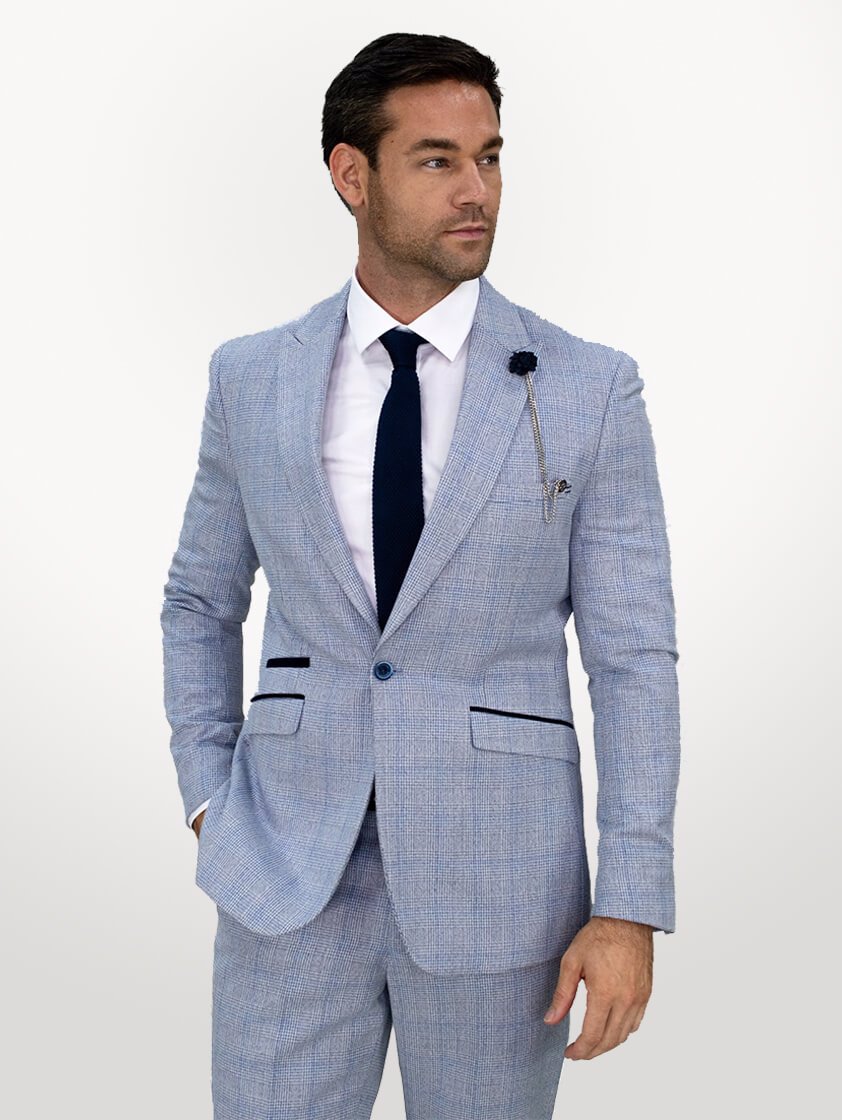 Sky Caridi Check Three Piece Suit