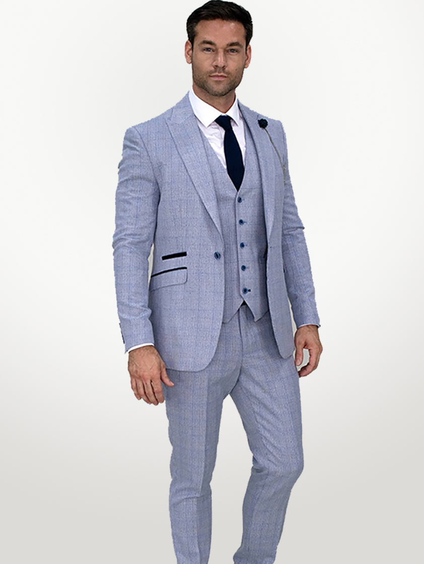 Sky Caridi Check Three Piece Suit