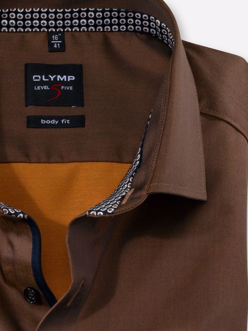 Brown Slim Fit with Detailed Cuff Shirt