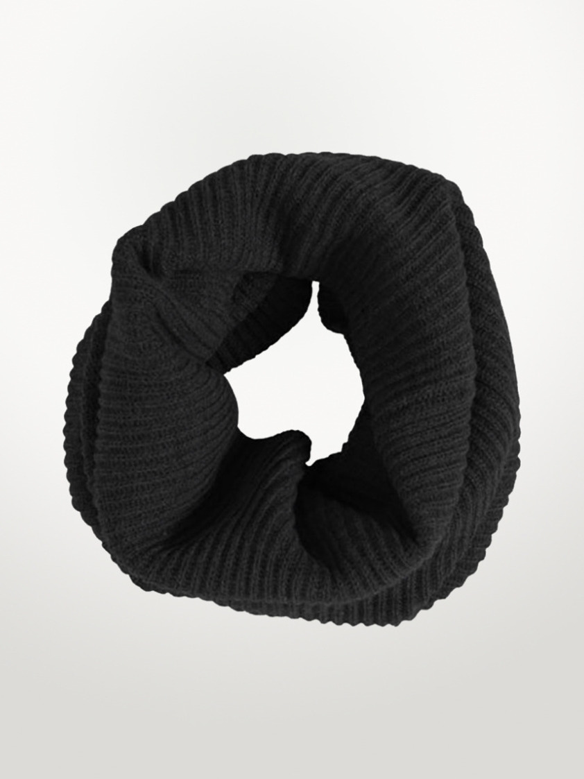 Black Blend Knitted Snood Scarf