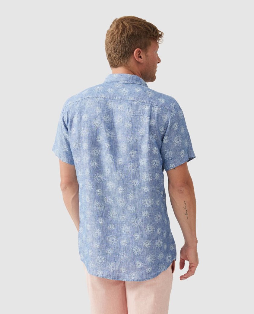 Chambray Carleton Floral Sports Fit SS Shirt