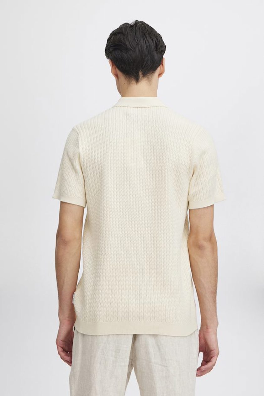 Bleached Sand CFKARK Knitted Polo Pullover