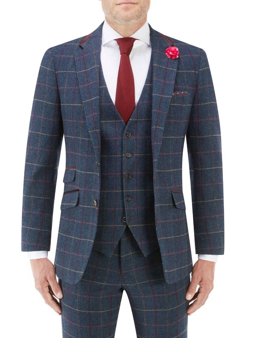 Navy Doyle Check Jacket