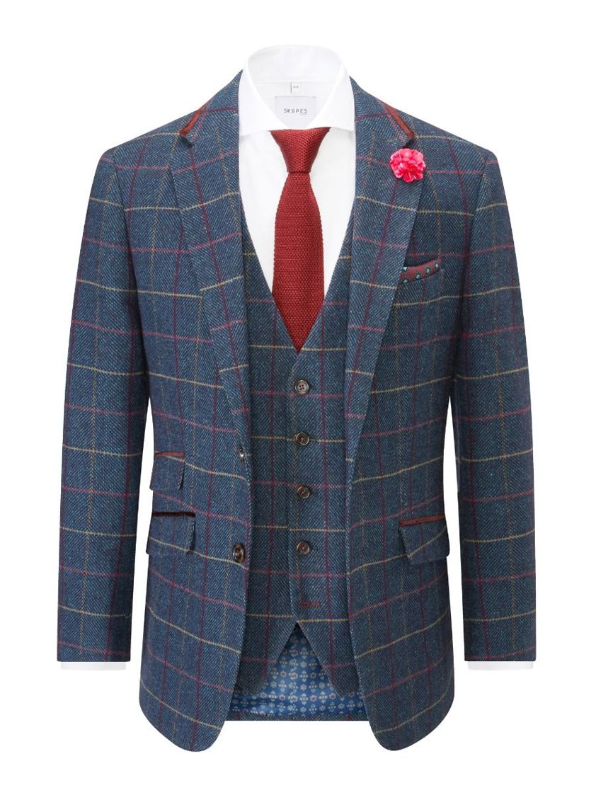 Navy Doyle Check Jacket