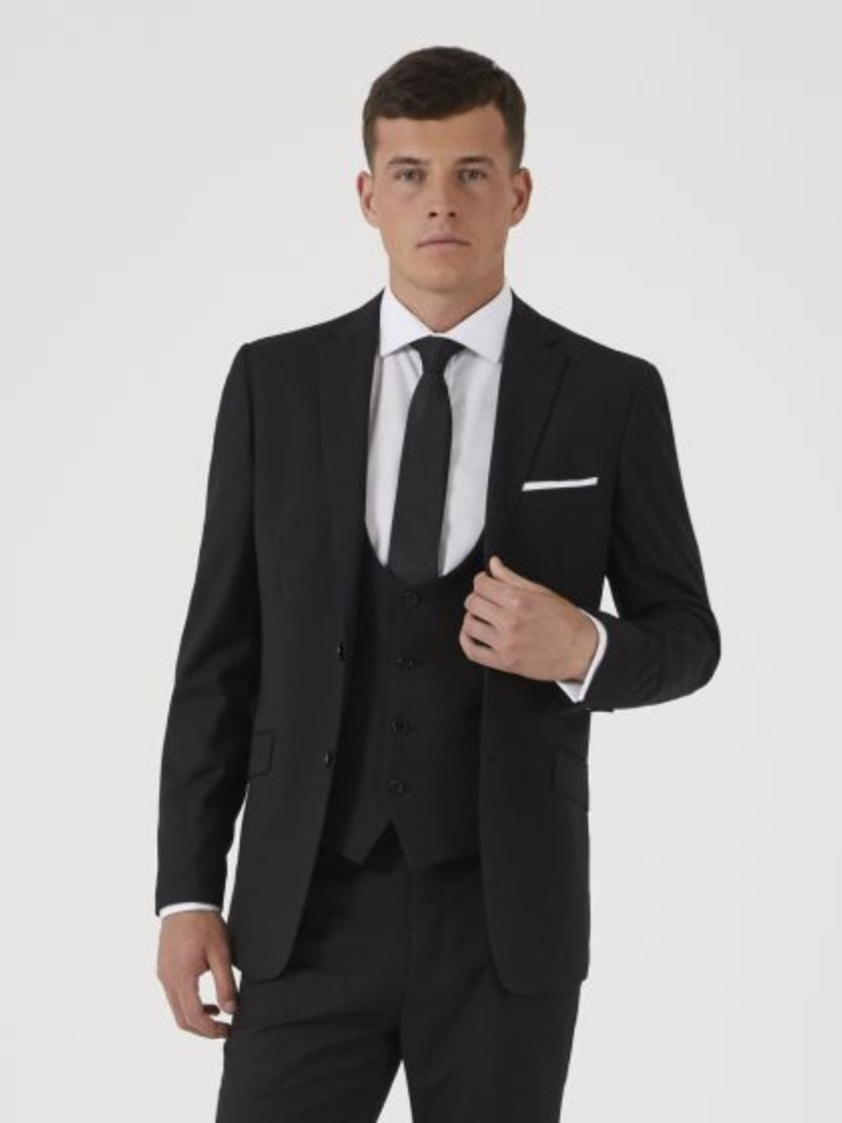 Black Milan II 3 piece Slim Fit Suit