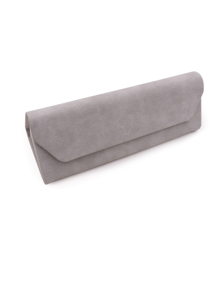 Grey Hard Fold Sunglasses Case