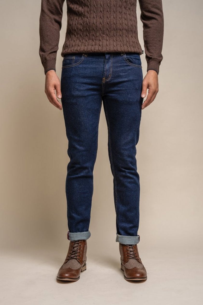 Navy Milano Stretch Jeans