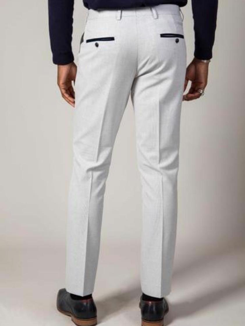 Stone Bromley Check Trousers