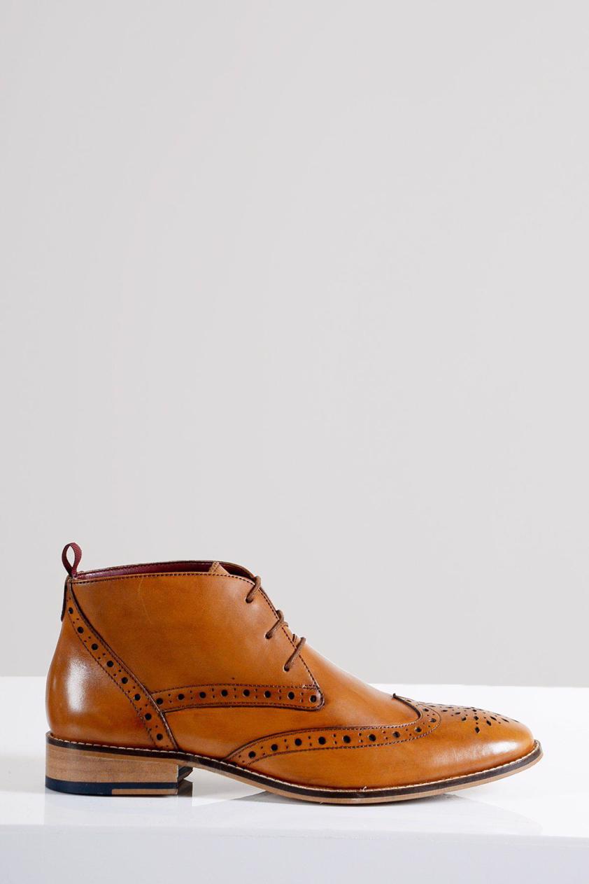 Tan Oxford Leather Boots