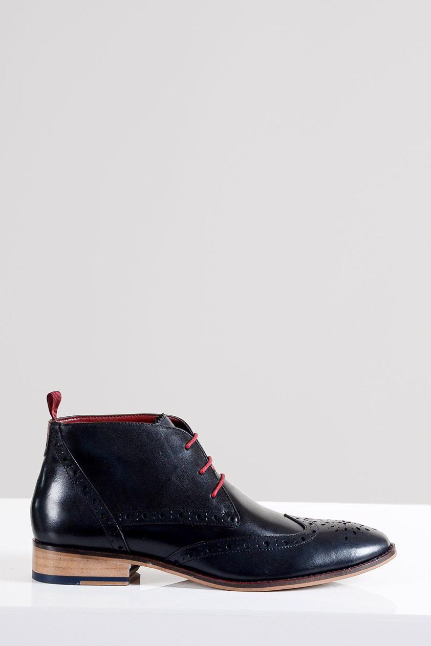 Black Oxford Leather Boots