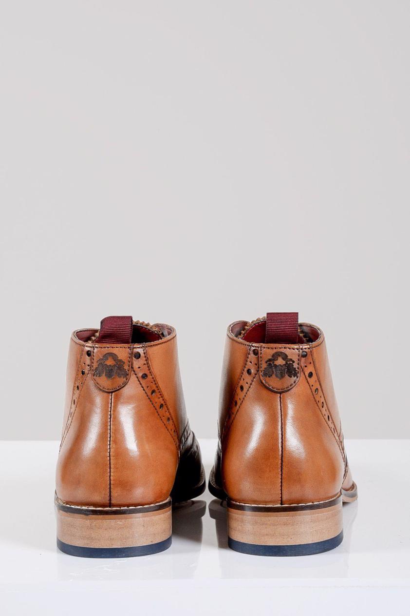 Tan Oxford Leather Boots