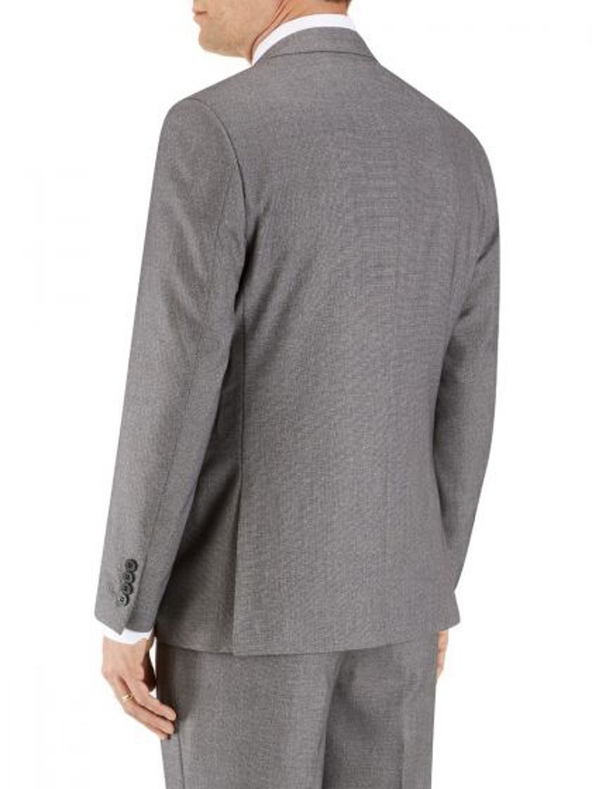 Silver Granby Tweed Fabric Three Piece Suit