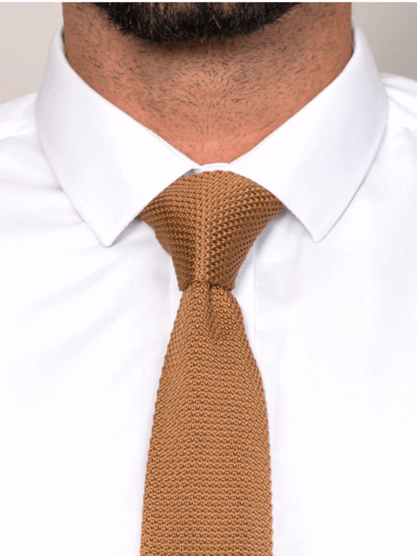 Peach Knitted  Tie
