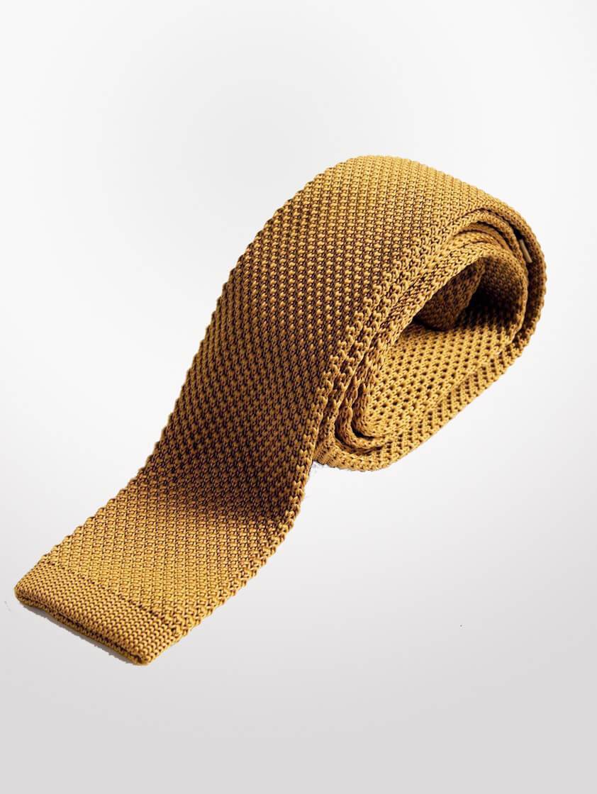 Gold Knitted  Tie