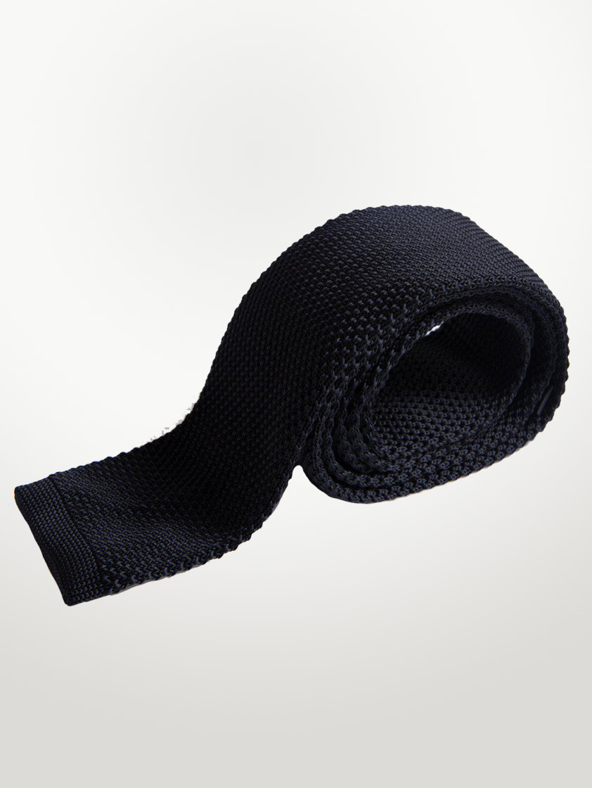 Black Knitted  Tie