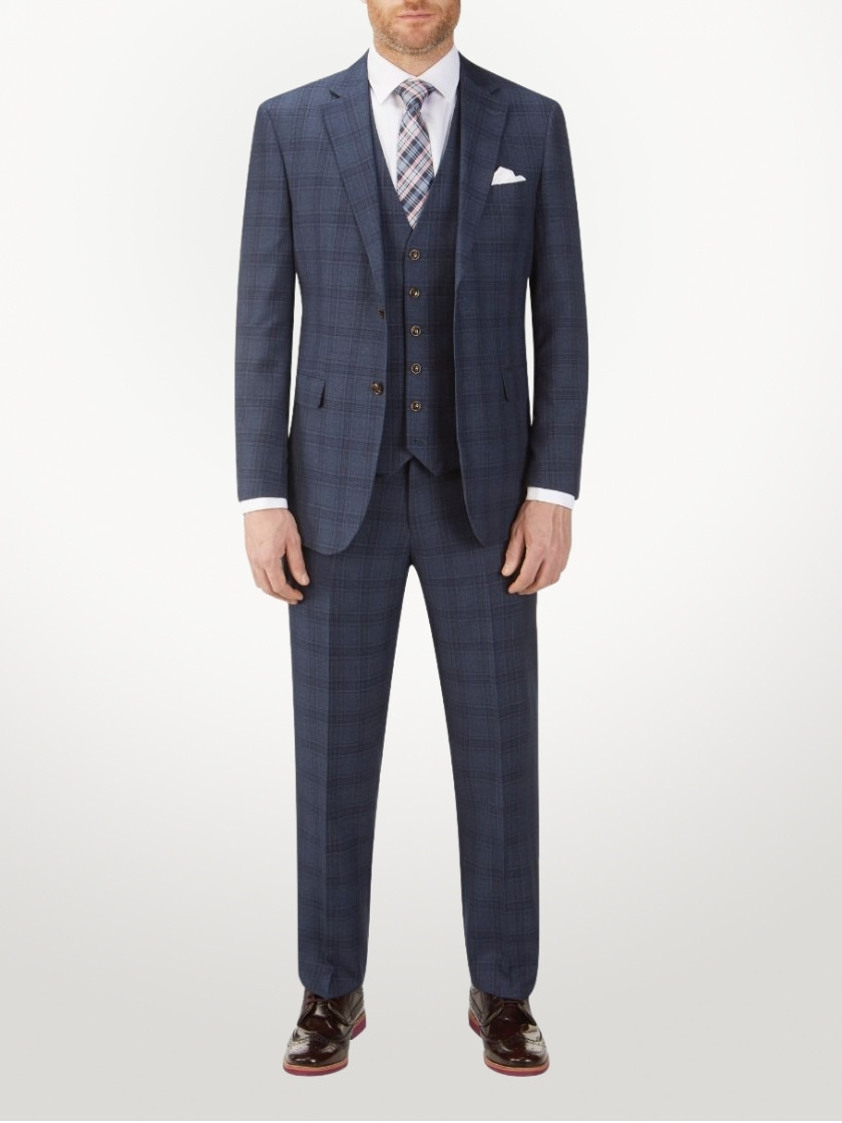 Blue Minworth Check Suit