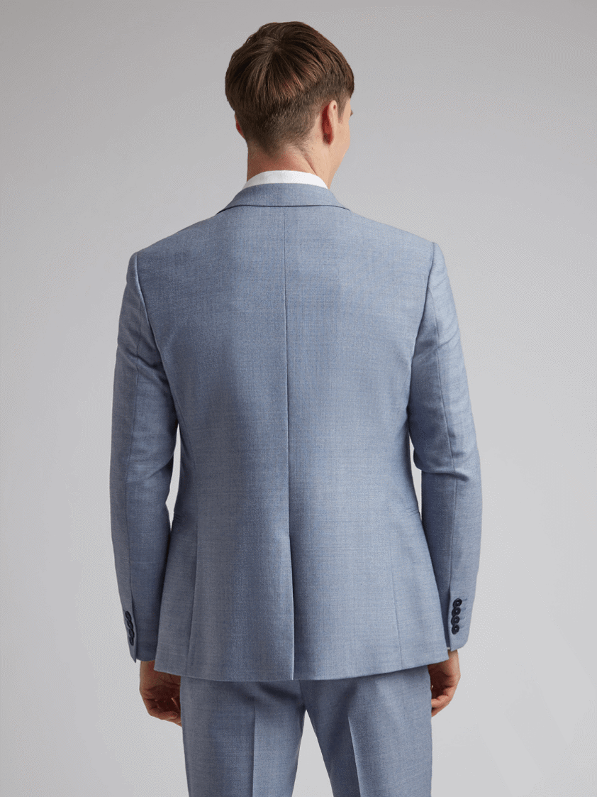 Dusty Blue Light Weight Wool 2 Piece Suit