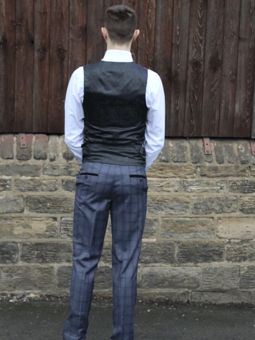 Grey Jose Checked Waistcoat