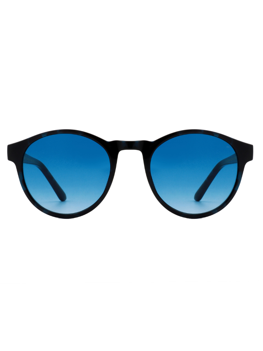 Demi Blue Marvin Round Sunglasses