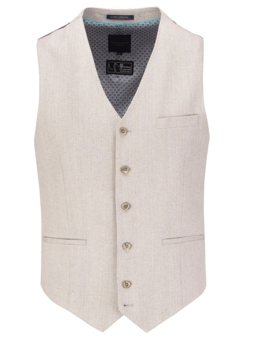 Grey Linen Waistcoat