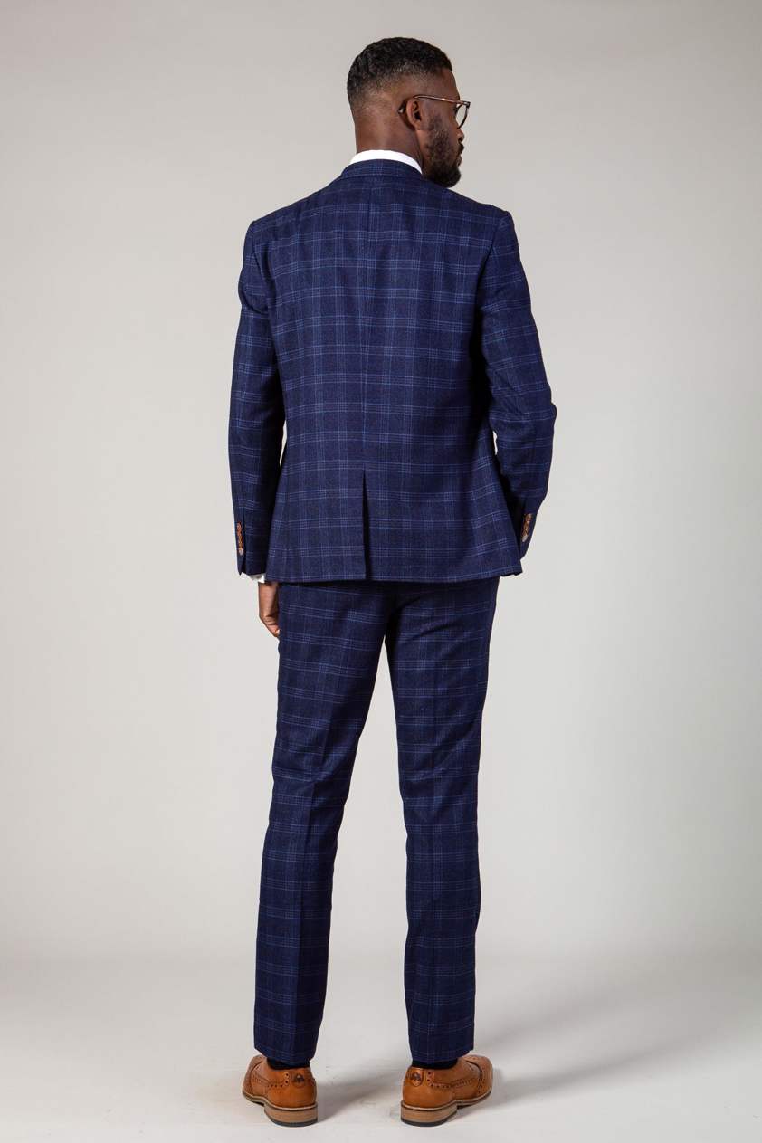 Blue Chigwell Tweed Blue Trousers