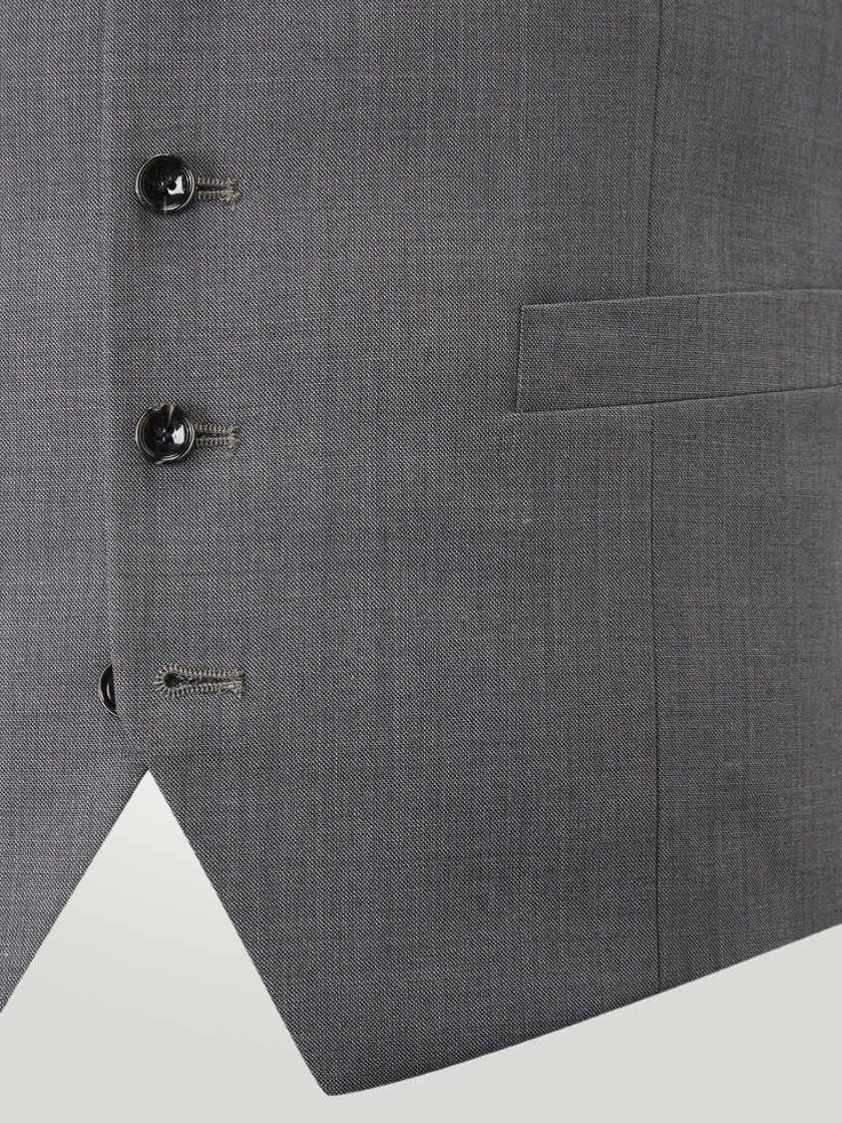 Grey Farnham Single Breasted Waistcoat