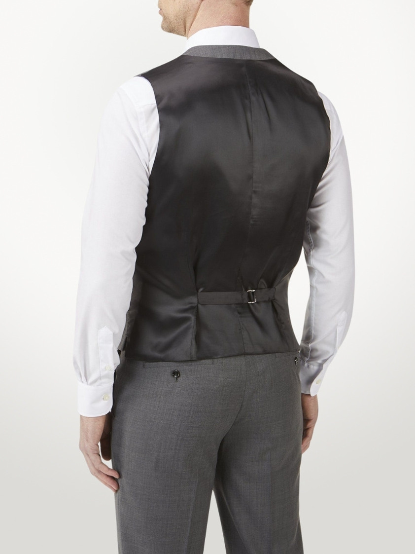 Grey Farnham Single Breasted Waistcoat