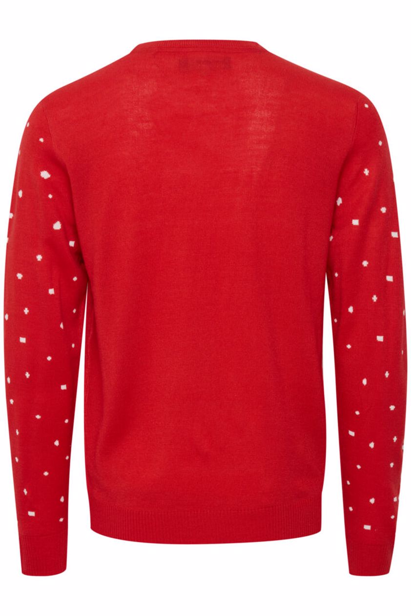 Mars Red Knitted Christmas Pullover