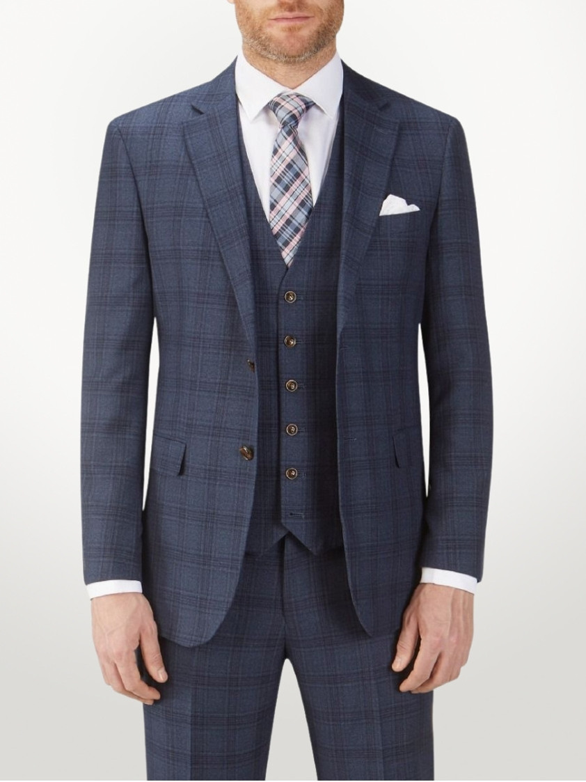 Blue Minworth Check Suit