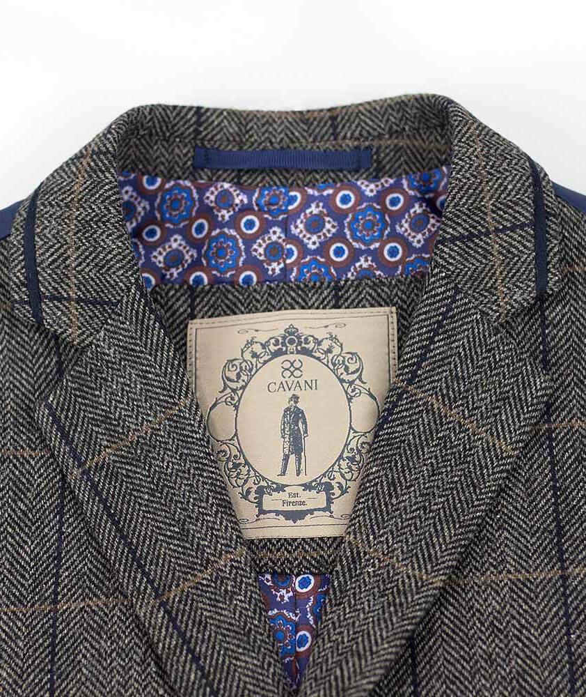 Grey/navy Albert Tweed Jacket