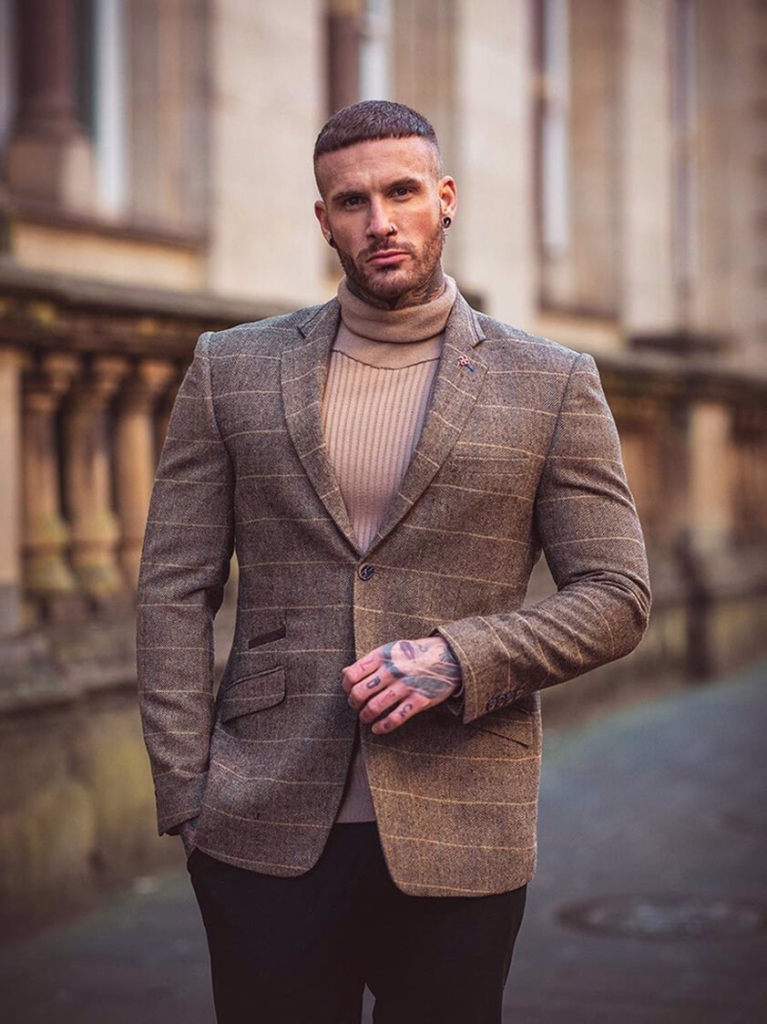 Tan Albert Tweed Jacket