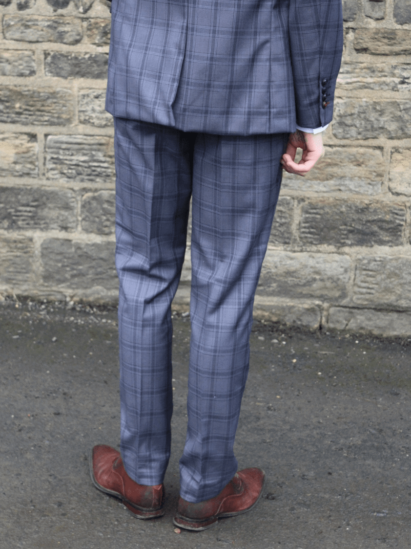 Grey Jose Checked 2piece Suit